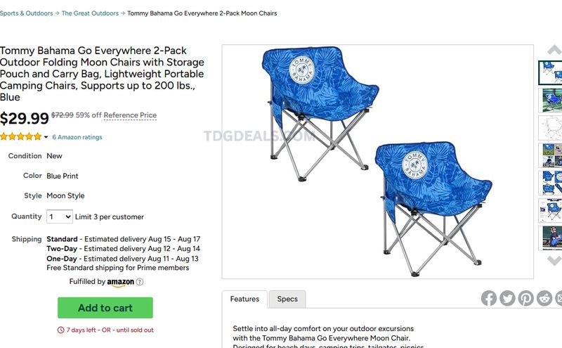 TOMMY BAHAMA MOON CHAIRS 2-PACK — $29.99