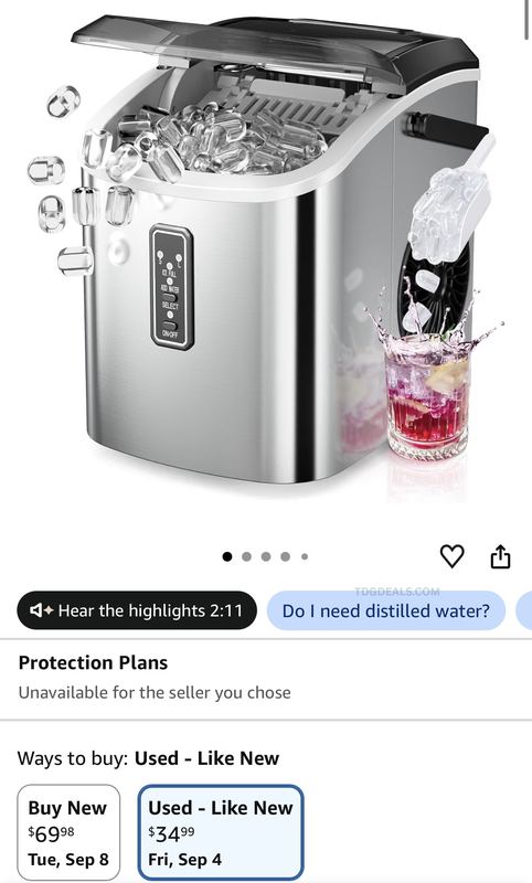 $35 EUHOMY Countertop Ice Maker