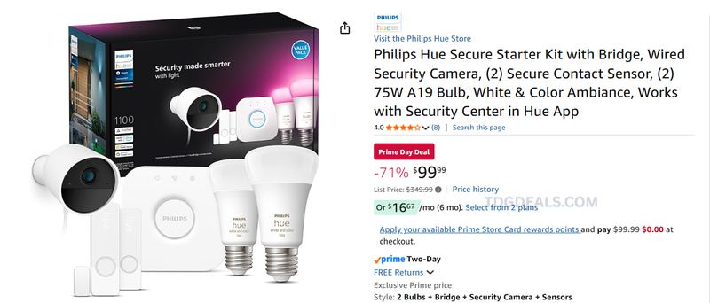$100 Philips Hue Secure Starter Kit