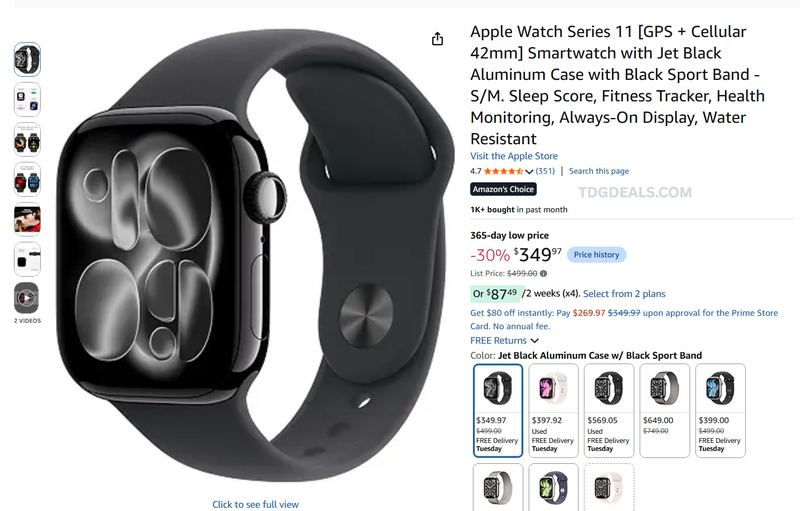 APPLE WATCH SERIES 11 42MM — $349.97