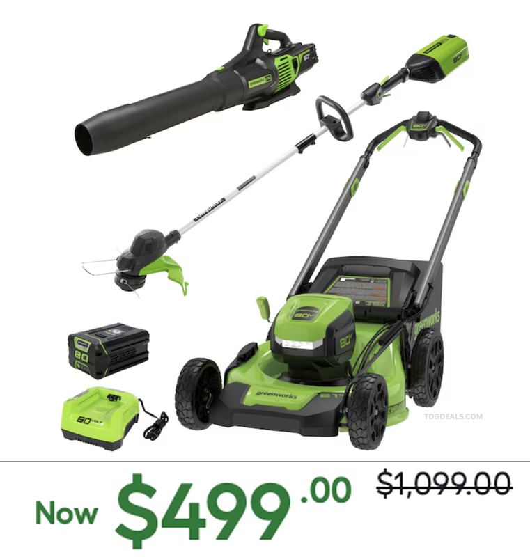 $499 GREENWORKS PRO COMBO KIT @ LOWE'S