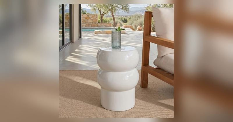 56% OFF SAFAVIEH COUTURE CONCRETE SIDE TABLE, NOW $182.88