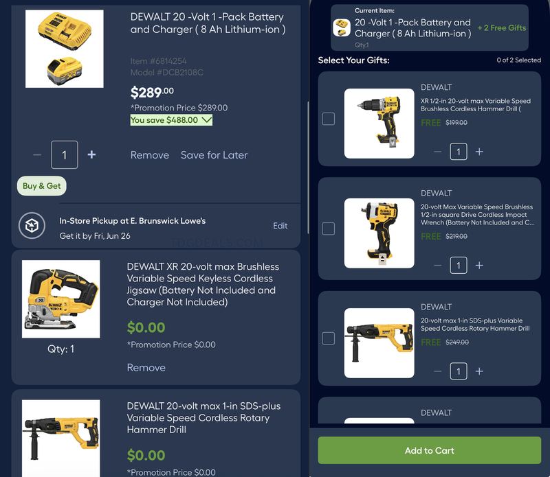 Lowe’s is running one of its best DEWALT promos.