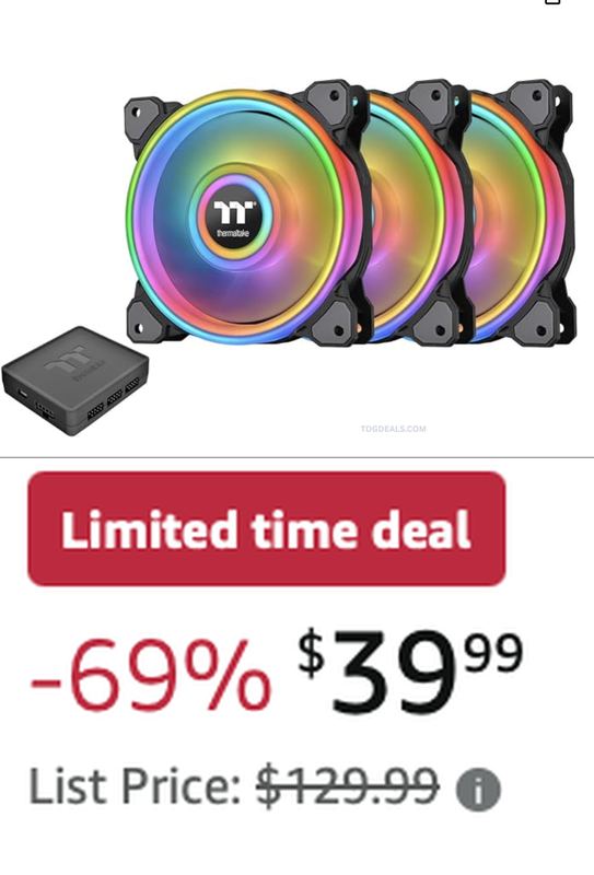 $129.99 RGB FAN (3-PACK) DROPPED TO $39.99