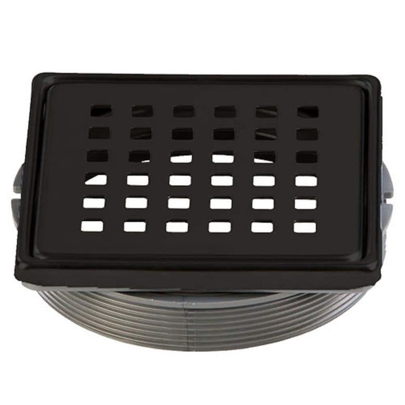 Everbilt - Watershield Shower System 4 in. Matte Black Drain Grate