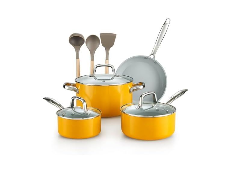 72% OFF: Cook N Home Classic Nonstick 10-Piece Set