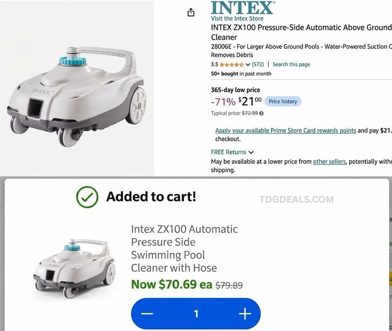 $21 INTEX POOL VACUUM CLEANER ON AMAZON