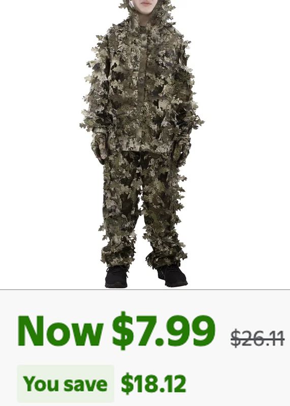 $26.11 TEKARI YOUTH LEAFY HUNTING JACKET FOR $7.99