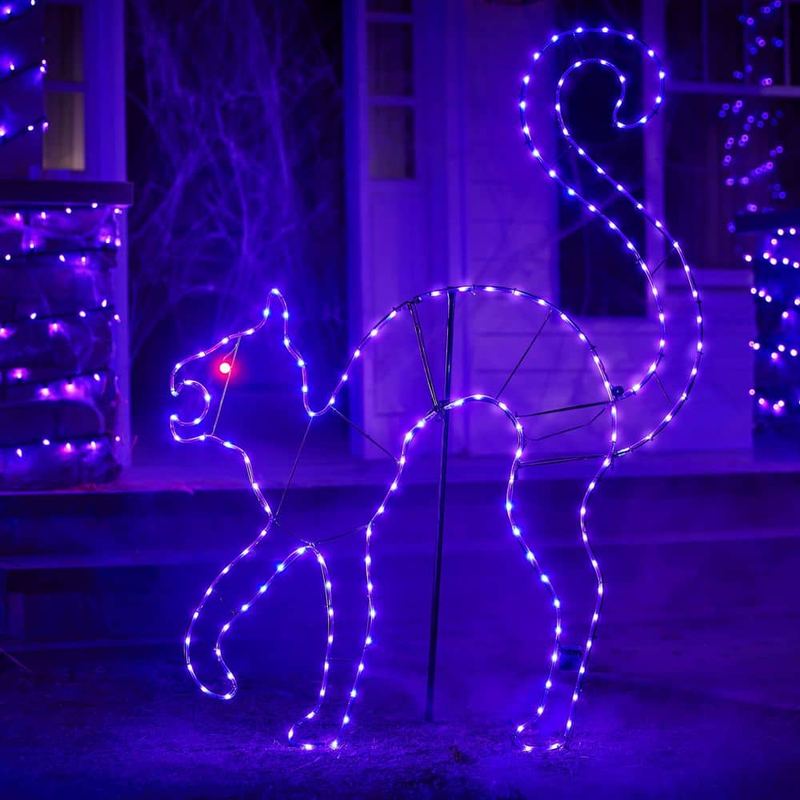 Home Accents Holiday - 4.5 FT Halloween Classics LED Black Cat Silhouette