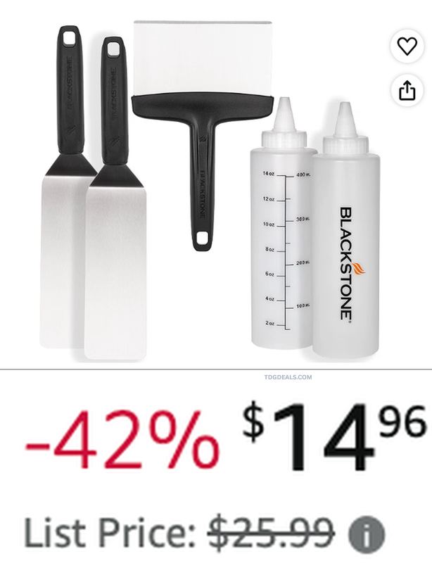 $14.96 after -42% off 5 Piece Griddle Toolkit 🧑‍🍳