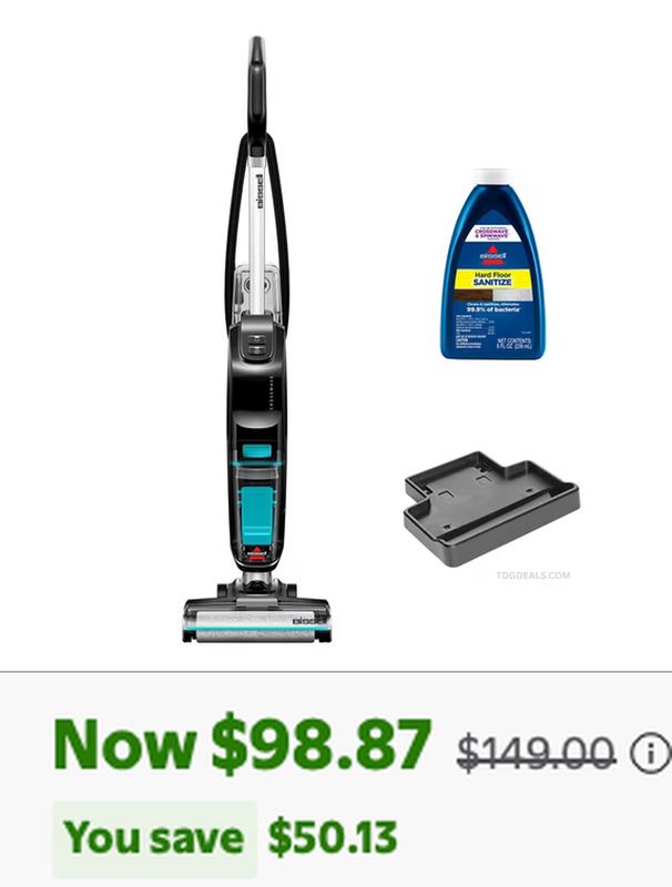 $149 BISSELL CROSSWAVE HARD FLOOR EXPERT FOR $98.87