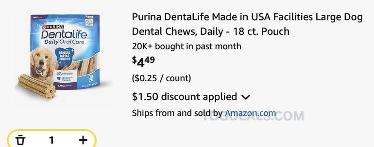 Large Dog Dental Chews for $4.49 🐶
