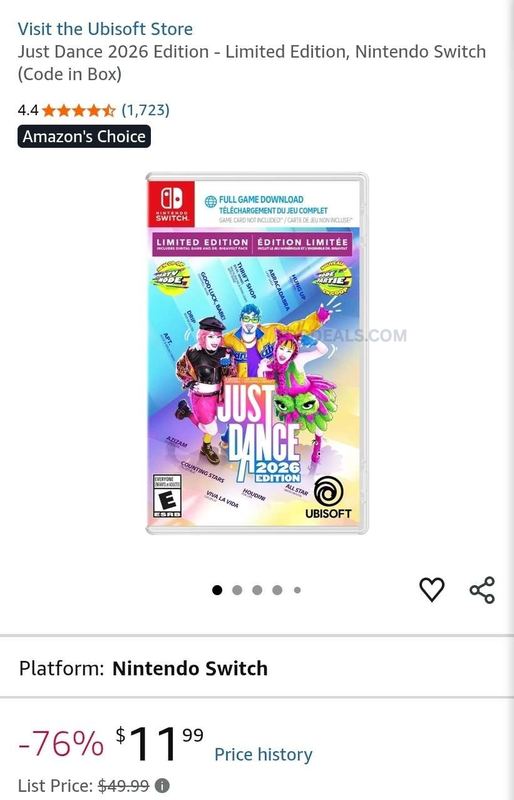JUST DANCE 2026 LIMITED EDITION - $11.99