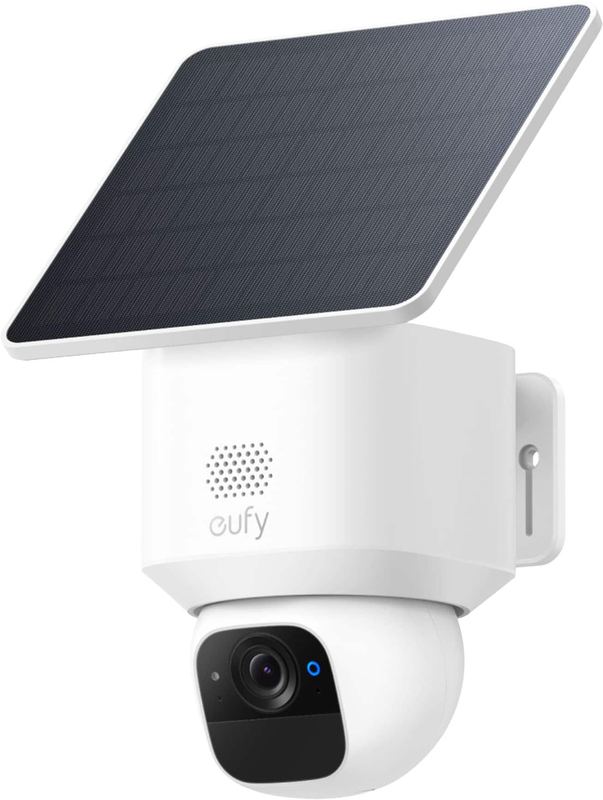 eufy - SoloCam E30, Solar Powered 2K Outdoor Security Camera, Wire-Free, 360° Pan, No Monthly Fee - White