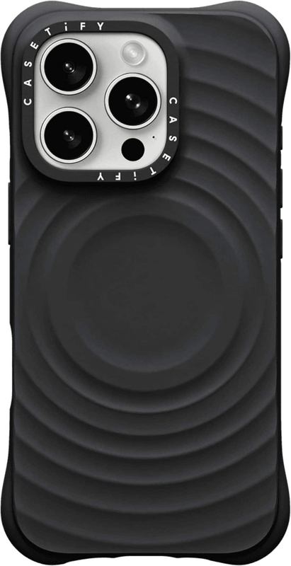 CASETiFY - Essentials Ripple Case with MagSafe for Apple iPhone 16 Pro - Black