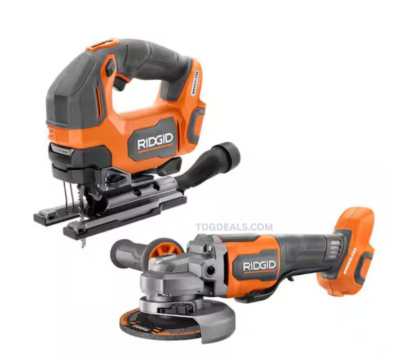 $149 RIDGID 18V BRUSHLESS JIG SAW + GRINDER COMBO KIT (TOOLS ONLY)