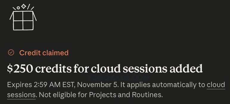 $250 IN FREE CLAUDE CLOUD CREDITS