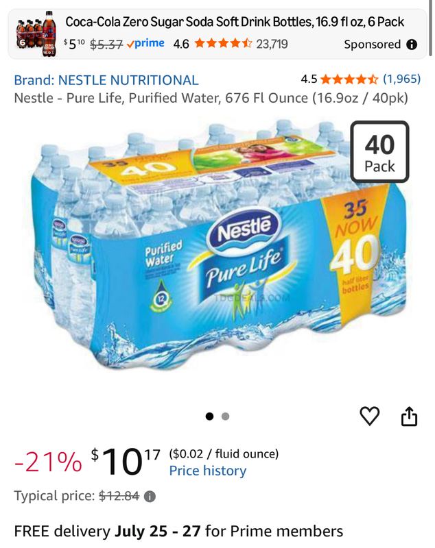 NESTLÉ PURE LIFE WATER DEAL