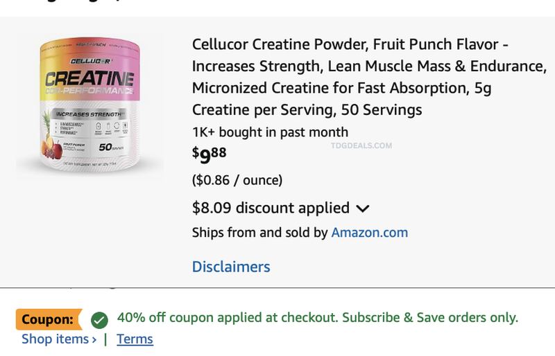 PROMO IS STACKING ON CELLUCOR CREATINE POWDER