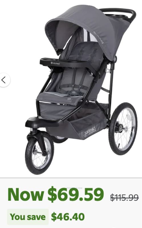 $115.99 JOGGING STROLLER FOR $69.59