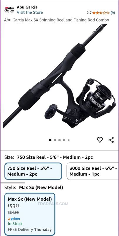 37% OFF ABU GARCIA MAX SX FISHING ROD & REEL COMBO