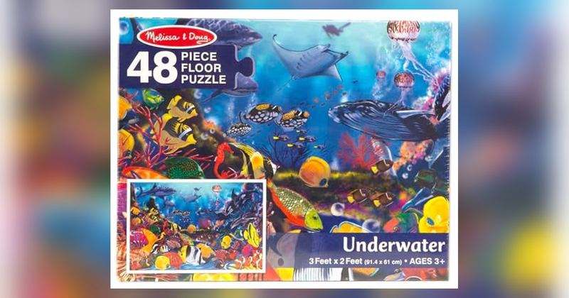 $16.99 MELISSA & DOUG 48-PIECE UNDERWATER FLOOR PUZZLE FOR $6.99