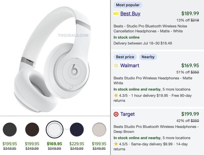 BEATS STUDIO PRO $180 OFF @ WALMART