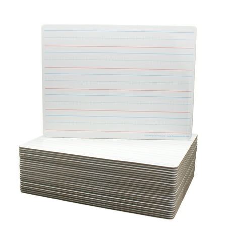 Flipside Products Two-Sided Magnetic Dry Erase Board, 9" x 12", Ruled, Pack of 24
