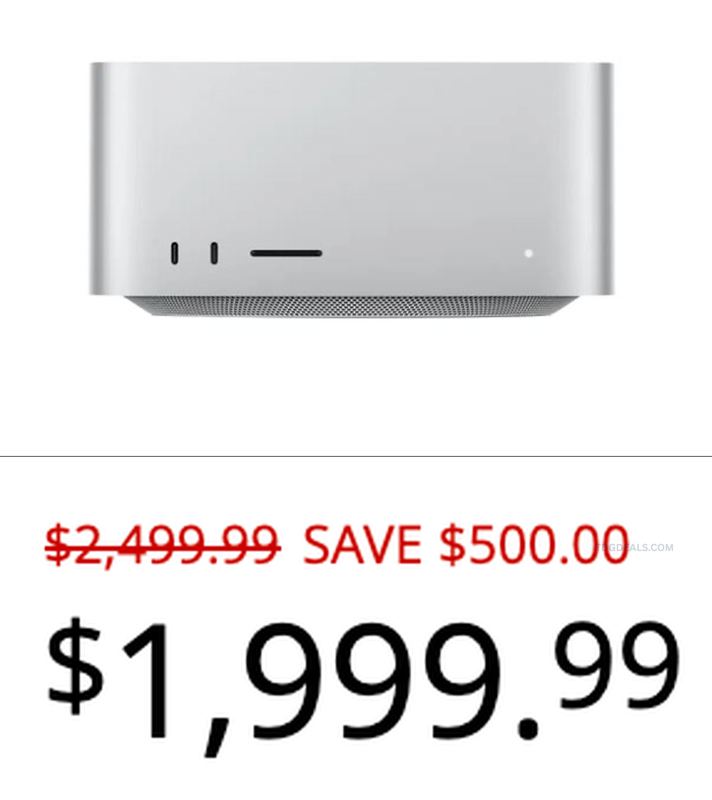 $2,499.99 MAC STUDIO M5 MAX FOR $1,999.99