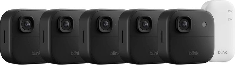 Blink - Outdoor 2K+ Wireless Smart Security Camera, 2K video, Two-way audio w/ noise cancellation, Smart detection - 5CAM - Black