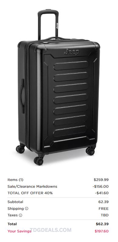JEEP HARDSIDE LUGGAGE $62.39 ✈️