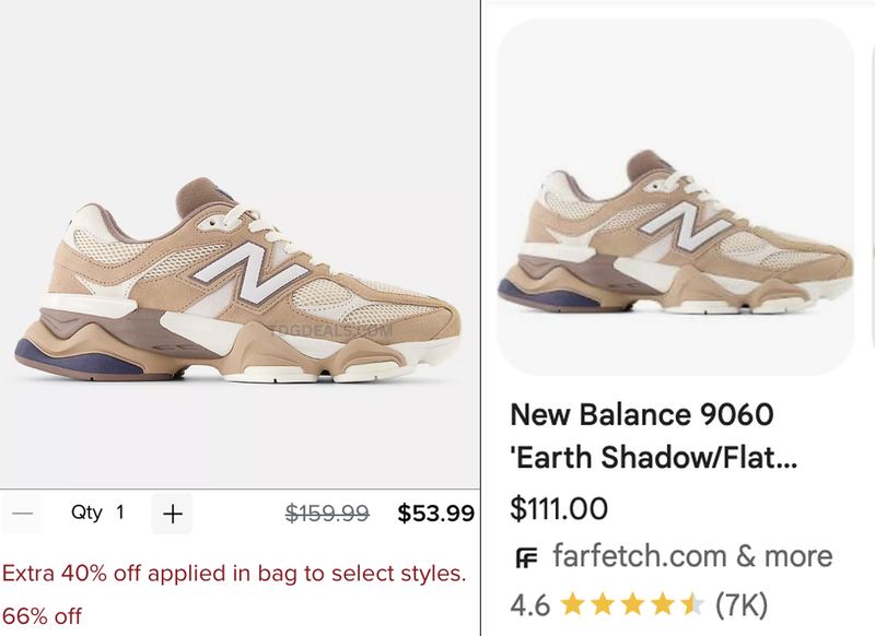 $159.99 UNISEX NEW BALANCE 9060 FOR $53.99 👟