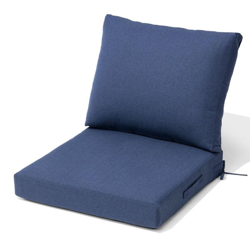 Crestlive Products - 24 in. x 24 in. Deep Seat Outdoor Couch Sectional Sofa Cushion in Blue (Set of 2)