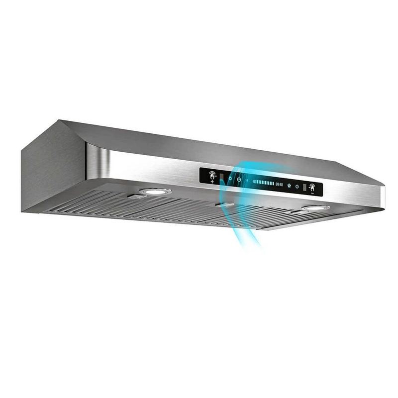 Airmeet - 42 in. 900 CFM Ducted Under Cabinet Gesture Control Range Hood in Stainless with 2-LED Lights