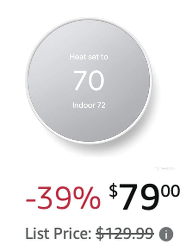 The Nest programmable smart thermostat is down to $79 (39% off) at Amazon