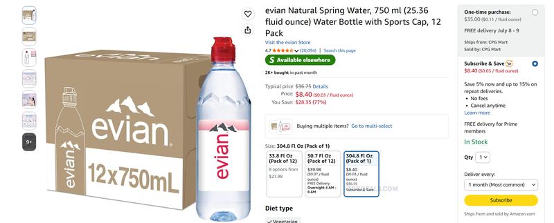 💧 EVIAN WATER STOCK-UP DEAL