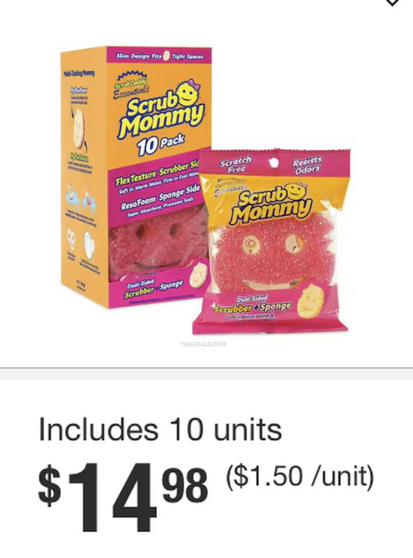 $14.98 SCRUB MOMMY 10-PACK AT HOME DEPOT