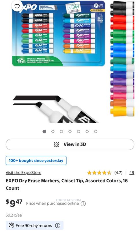 $9.47 EXPO MARKERS AT WALMART