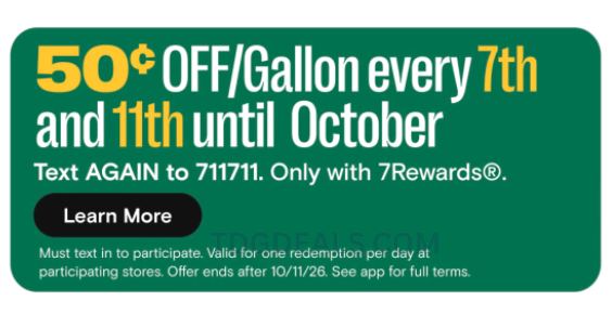 GAS DEAL IS BACK AT 7-ELEVEN 🤩