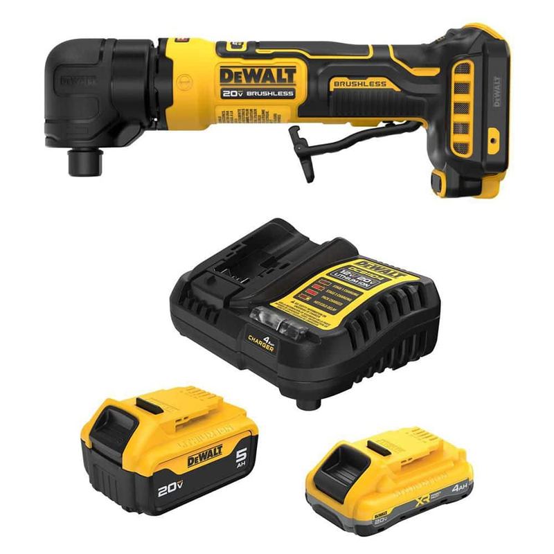 DEWALT - ATOMIC 20V MAX Lithium-Ion Cordless Right Angle Die Grinder with 4.0 Ah and 5.0 Ah Batteries and Charger