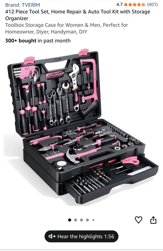 412-PIECE TOOL SET FOR $28 ON AMAZON
