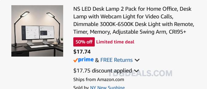 2 DESK LAMPS FOR $17.74
