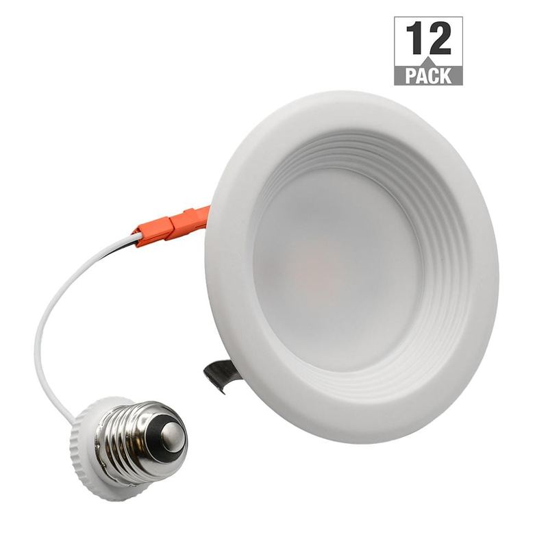 ETI LIGHTING - Altair 4 in. Retrofit Downlight Integrated LED Recessed Trim Light 700 Lumens 120 Volt Adjustable CCT Dimmable (12-Pack)
