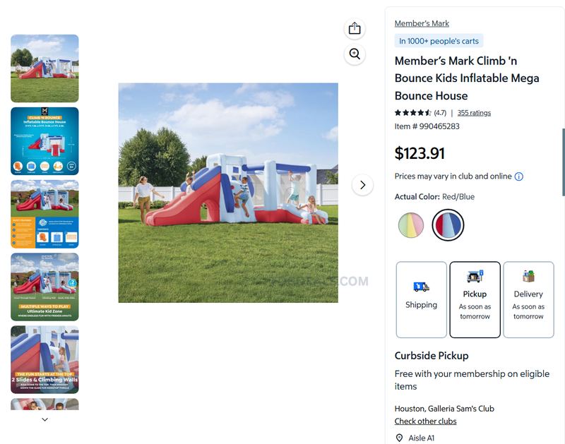 MEMBER'S MARK MEGA BOUNCE HOUSE — $120