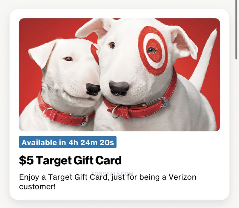 VERIZON USERS - FREE $5 TARGET GIFT CARD LATER