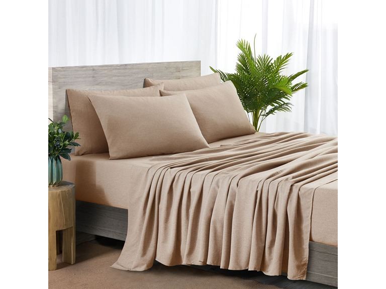 75% OFF: Rayon From Bamboo 2000 Count 6 Pc Chambray Sheet Set
