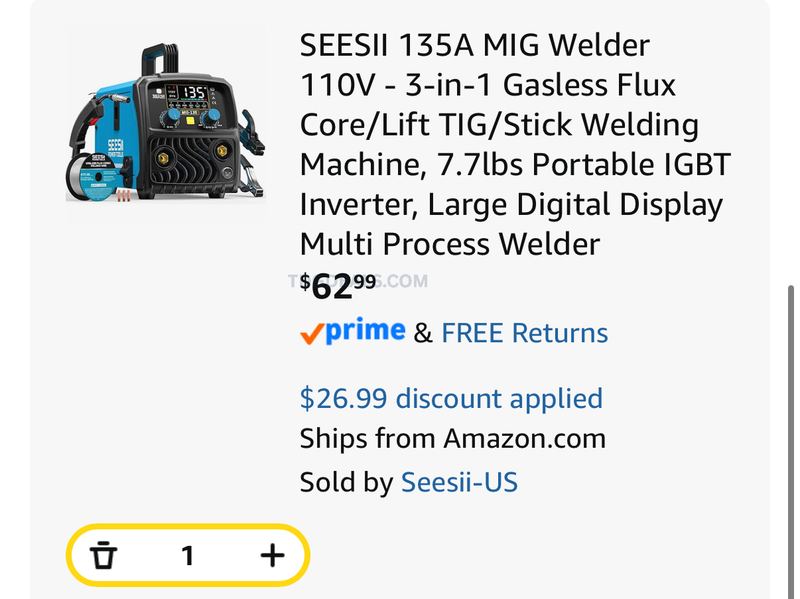 SEESII 3-IN-1 WELDER FOR $63