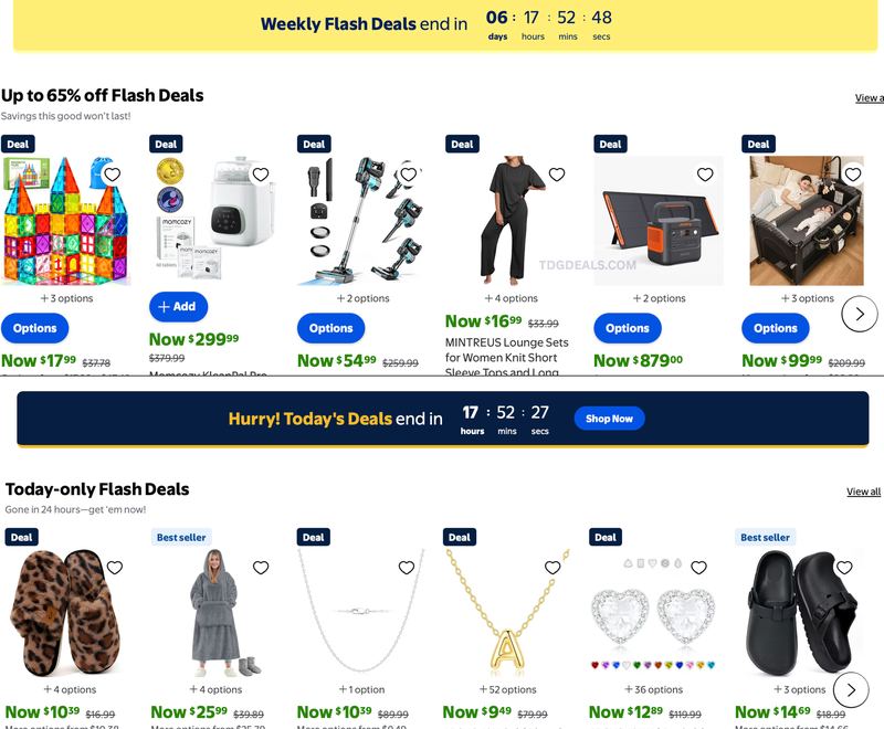 65% OFF WALMART FLASH DEALS