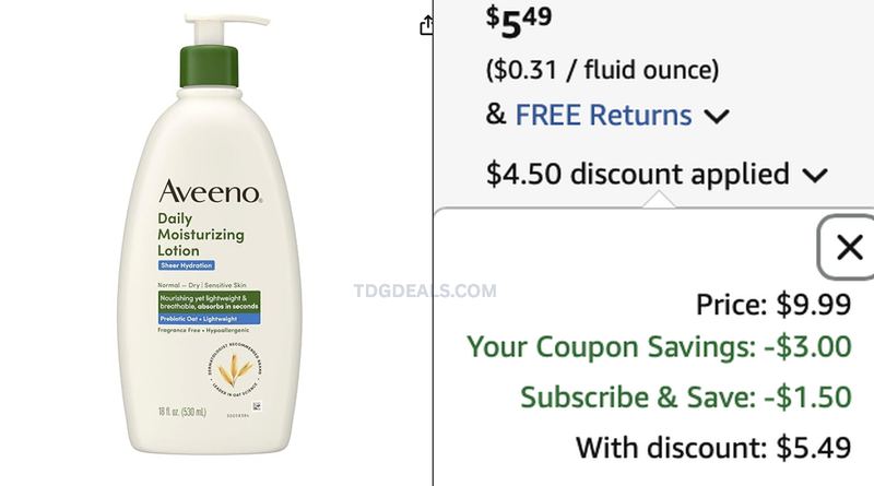 Aveeno Daily for under $6 👀