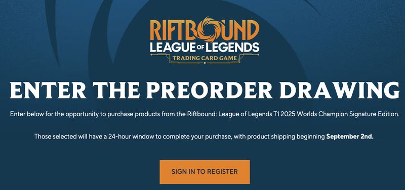 ENTER THE PREORDER DRAWING